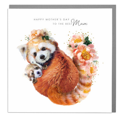 Red Panda's - To The Best Mum Mother's Day Card by Lola Design - Lola Design Ltd