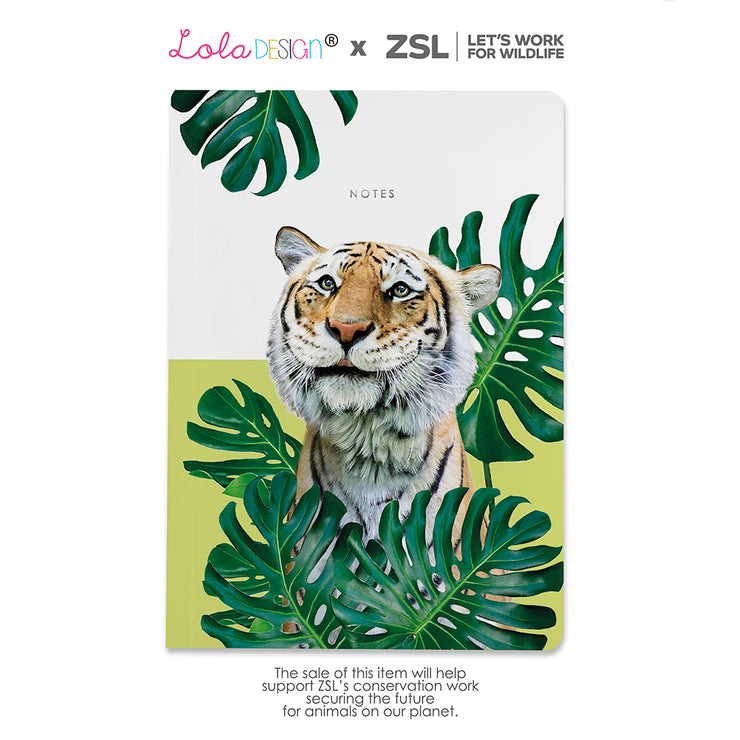 Tiger Luxury Notebook - Lola Design x ZSL - Lola Design Ltd