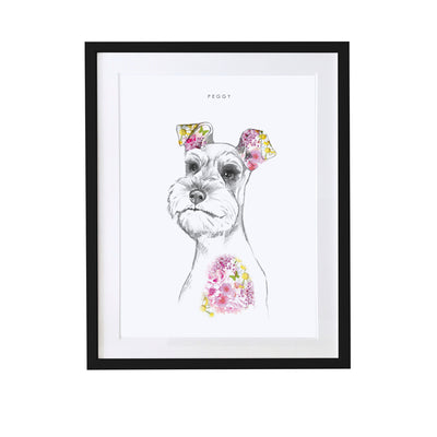 Schnauzer Personalised Pet Portrait - Lola Design Ltd