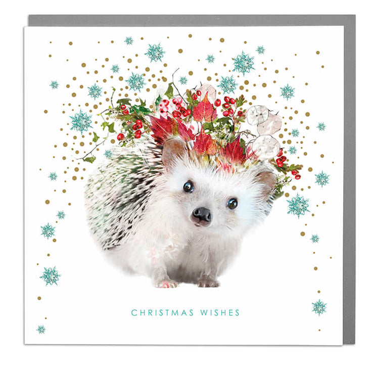 Hedgehog Christmas Card - Lola Design Ltd