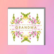 Wonderful Grandma Birthday Card - Lola Design Ltd