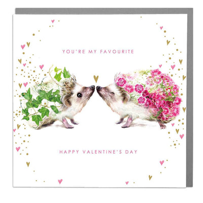 Hedgehogs Valentine's Day Card - Lola Design Ltd