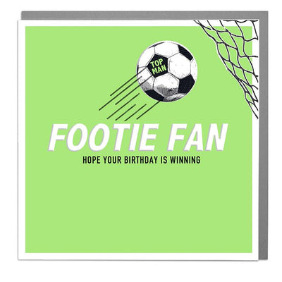 Footie Fan Birthday Card - Lola Design Ltd