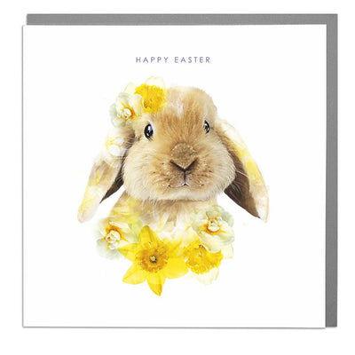 Lop Eared Bunny Happy Easter Card - Lola Design Ltd