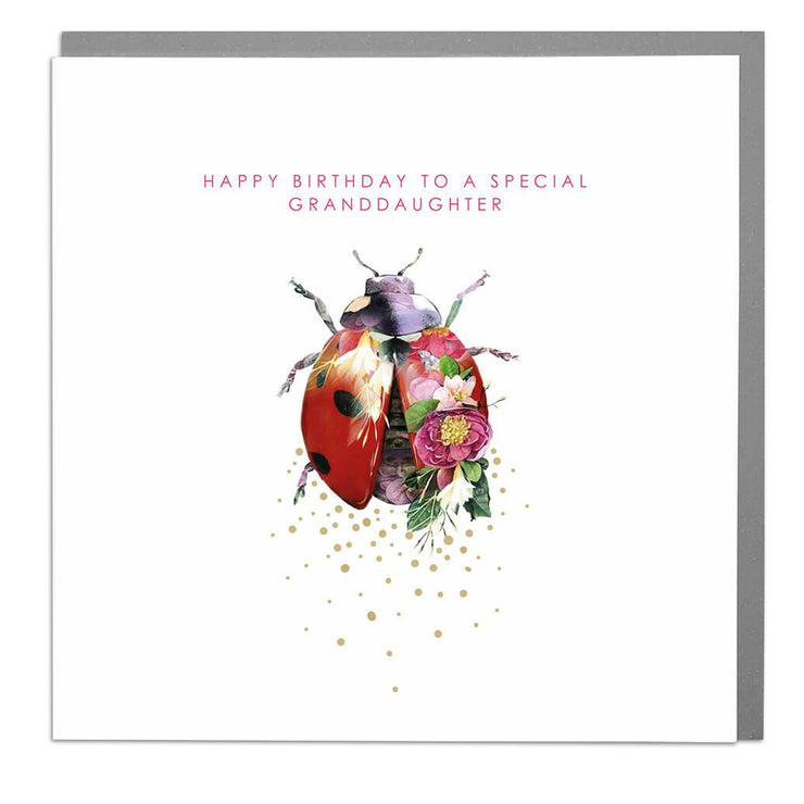 Ladybird Granddaughter Birthday Card - Lola Design Ltd
