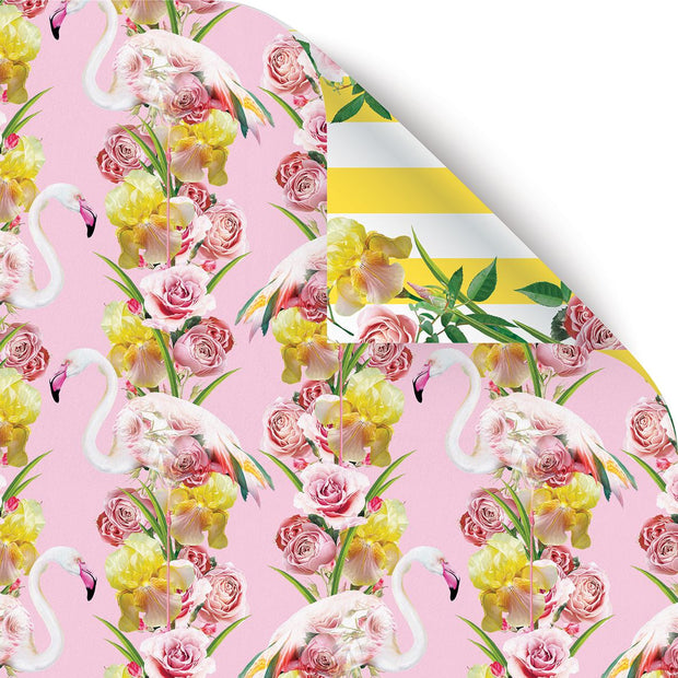 Flamingo Double Sided Gift Wrap (2 Sheets)