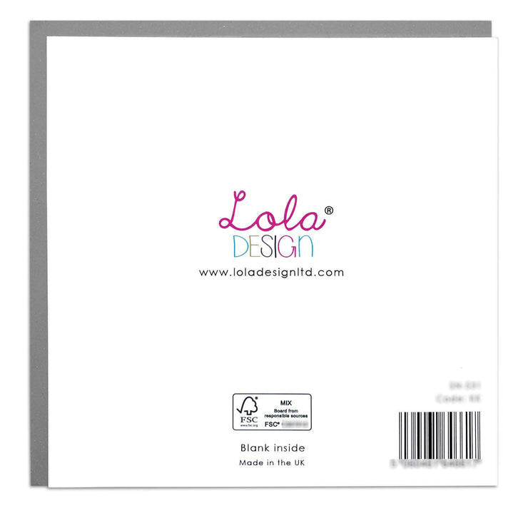 Giraffe with Poppies Blank Art Card by Lola Design - Lola Design Ltd