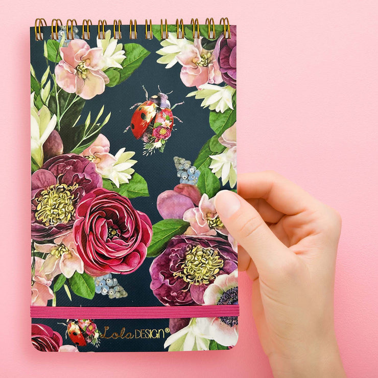 Ladybird Reporter Notepad with Elastic Closure - Lola Design Ltd