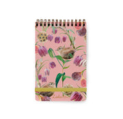 Wren Pattern Spiral Reporter Notepad with Elastic Closure - Lola Design Ltd