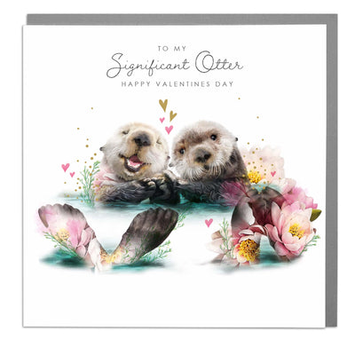 Otters - My Significant Otter - Valentines Card by Lola Design - Lola Design Ltd