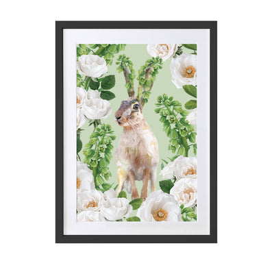 Full Bloom Hare Art Print - Lola Design Ltd
