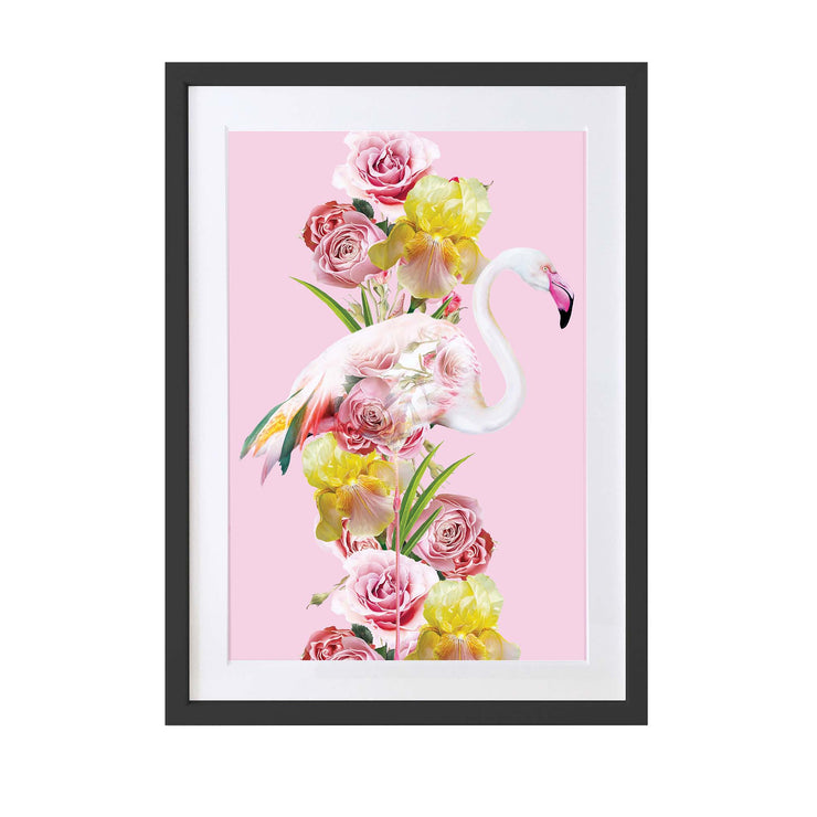 Full Bloom Flamingo Art Print - Lola Design Ltd