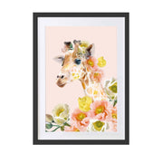 Full Bloom Giraffe Art Print - Lola Design Ltd