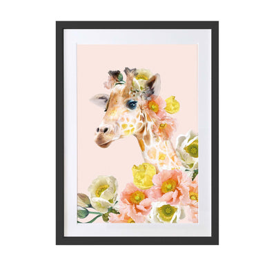 Full Bloom Giraffe Art Print - Lola Design Ltd