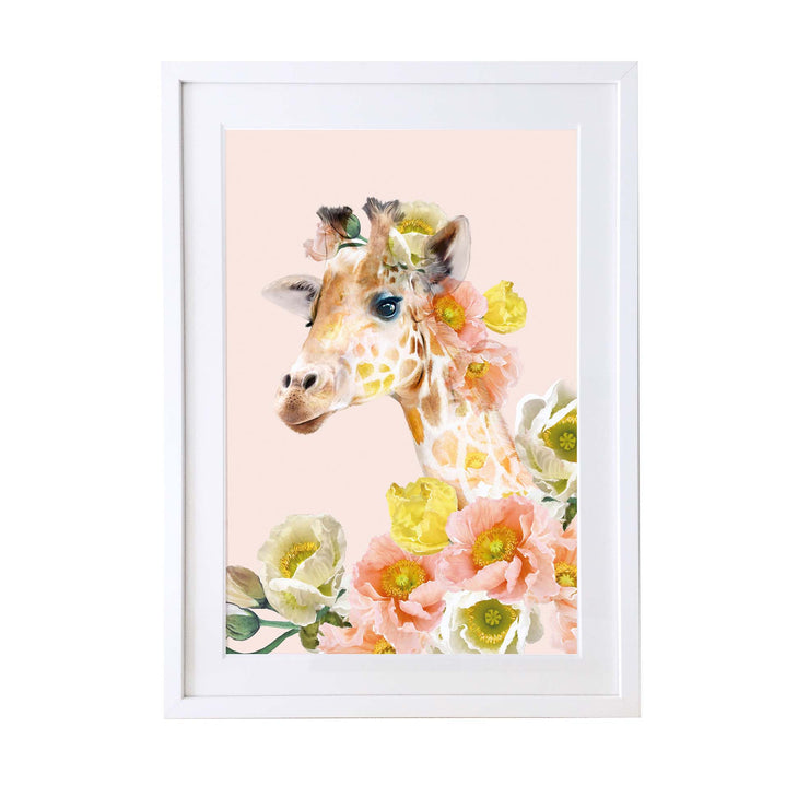 Full Bloom Giraffe Art Print - Lola Design Ltd