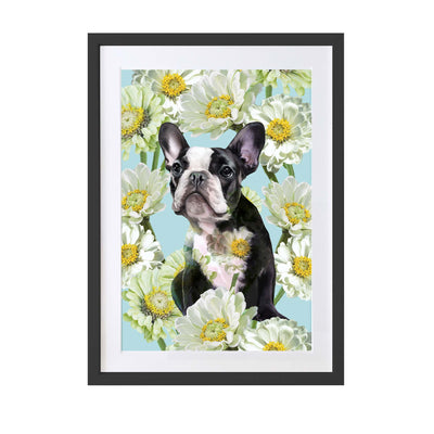 Full Bloom French bulldog Art Print - Lola Design Ltd