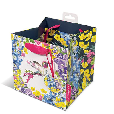 Hummingbird Square Gift Bag - Small - Lola Design Ltd