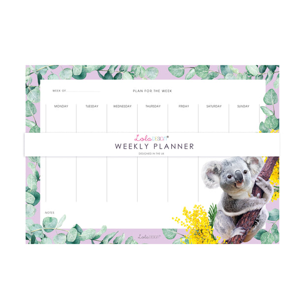 Weekly Planner featuring Koala Bear by Lola Design - Lola Design Ltd