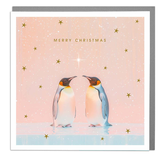 Two Penguins - Merry Christmas Card by Lola Design - Lola Design Ltd