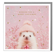 Hedgehog - Merry Christmas Card by Lola Design