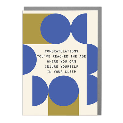 Sleeping Injury - Humorous Card by Lola Design - Lola Design Ltd