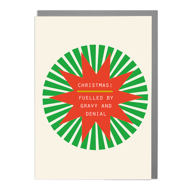 Fuelled by gravy - Funny Christmas Card by Lola Design - Lola Design Ltd