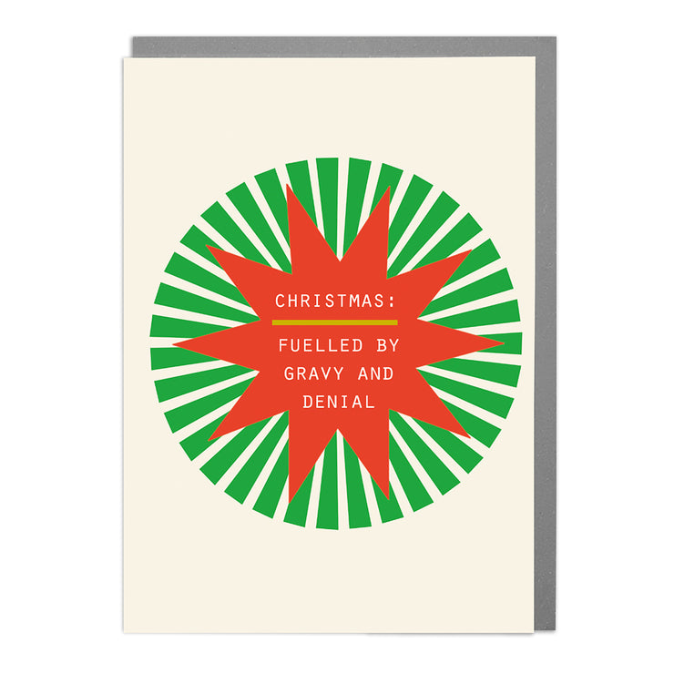 Fuelled by gravy - Funny Christmas Card by Lola Design - Lola Design Ltd