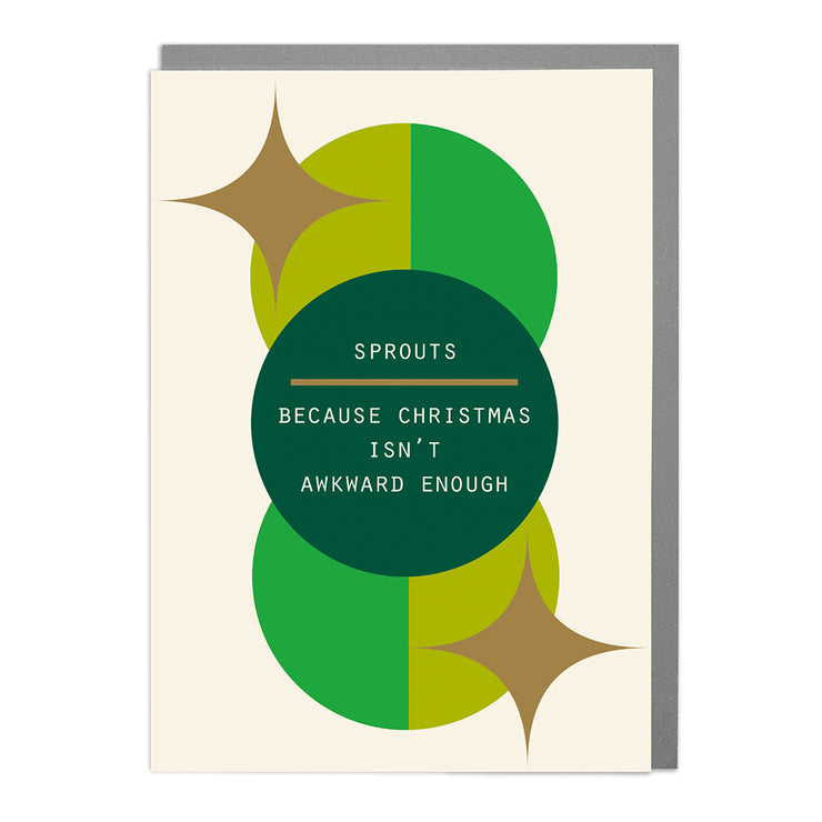 Sprouts - Funny Christmas Card by Lola Design - Lola Design Ltd