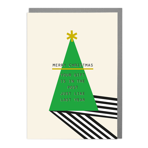It's in the post - Funny Christmas Card by Lola Design - Lola Design Ltd