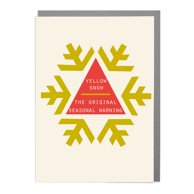 Yellow snow - Funny Christmas Card by Lola Design - Lola Design Ltd