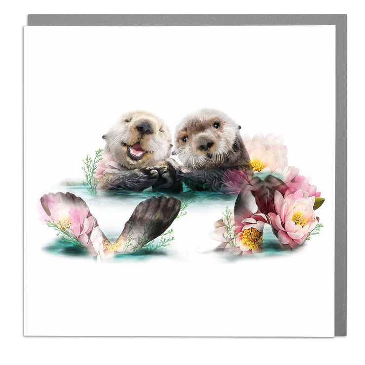 Sea Otters Card by Lola Design - Lola Design Ltd