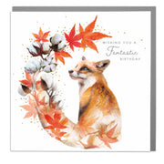 Autumn Fox - Fantastic Birthday Card by Lola Design - Lola Design Ltd