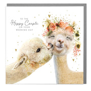 Alpacas - To the Happy Couple - Wedding Card by Lola Design - Lola Design Ltd