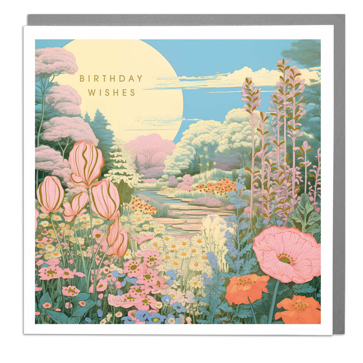 Summer Garden Birthday Card by Lola Design - Lola Design Ltd