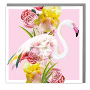 Flamingo and Roses Card by Lola Design - Lola Design Ltd