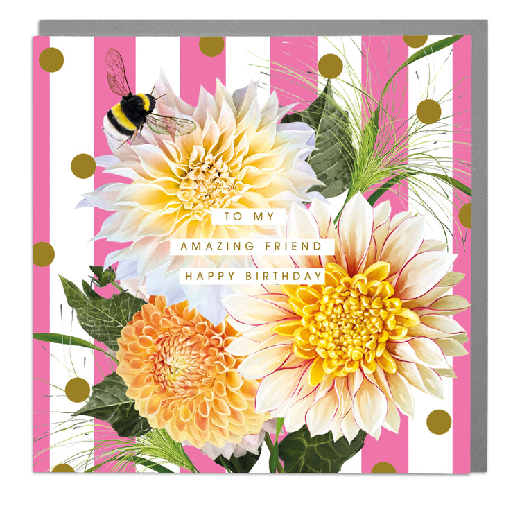 Amazing Friend Birthday Card by Lola Design x Dahlia Beach - Lola Design Ltd