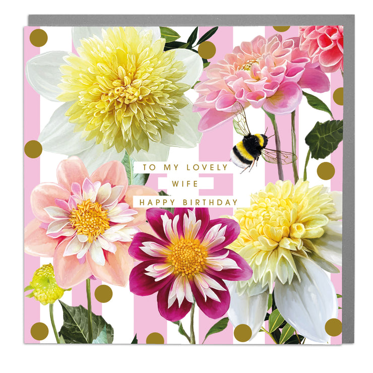 Wife's Birthday Card by Lola Design x Dahlia Beach - Lola Design Ltd