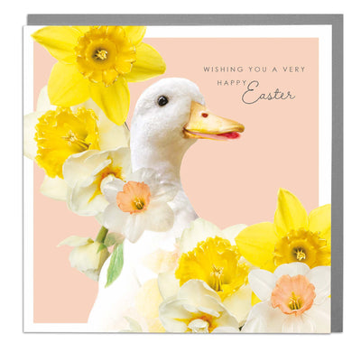 Happy Easter - Duck Easter Card by Lola Design - Lola Design Ltd