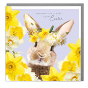 Happy Easter - Rabbit Easter Card by Lola Design - Lola Design Ltd