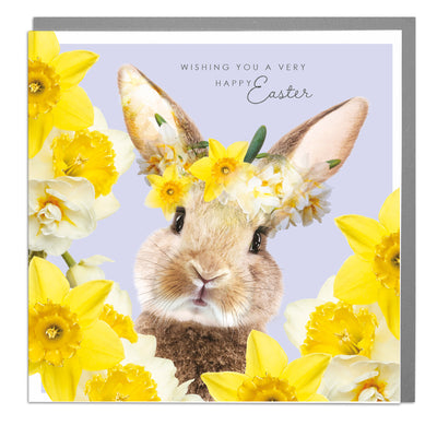Happy Easter - Rabbit Easter Card by Lola Design - Lola Design Ltd