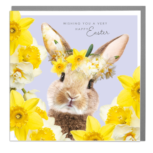 Happy Easter - Rabbit Easter Card by Lola Design - Lola Design Ltd