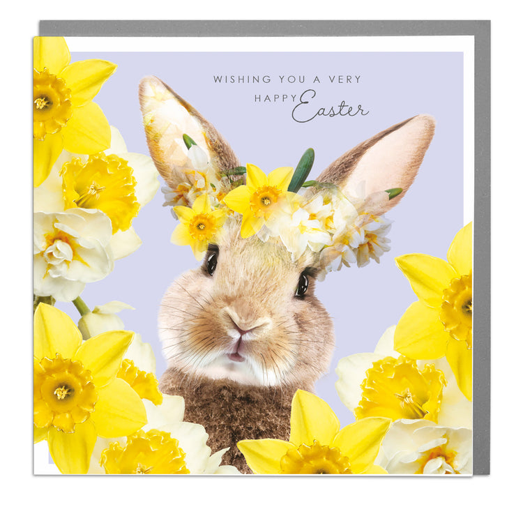 Happy Easter - Rabbit Easter Card by Lola Design - Lola Design Ltd