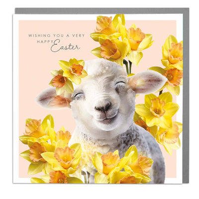 Happy Easter - Sheep Easter Card by Lola Design - Lola Design Ltd