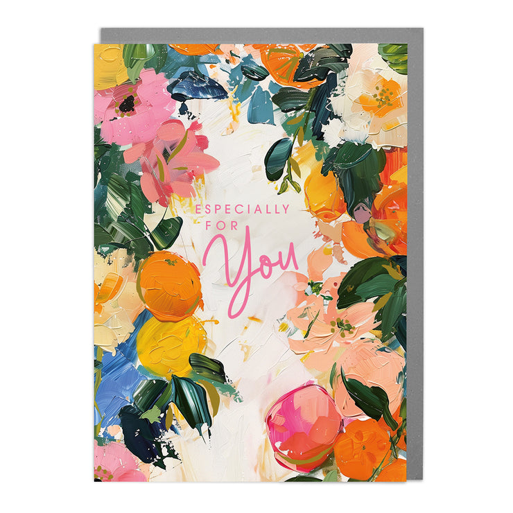Especially for You - Floral Abstract Card by Lola Design