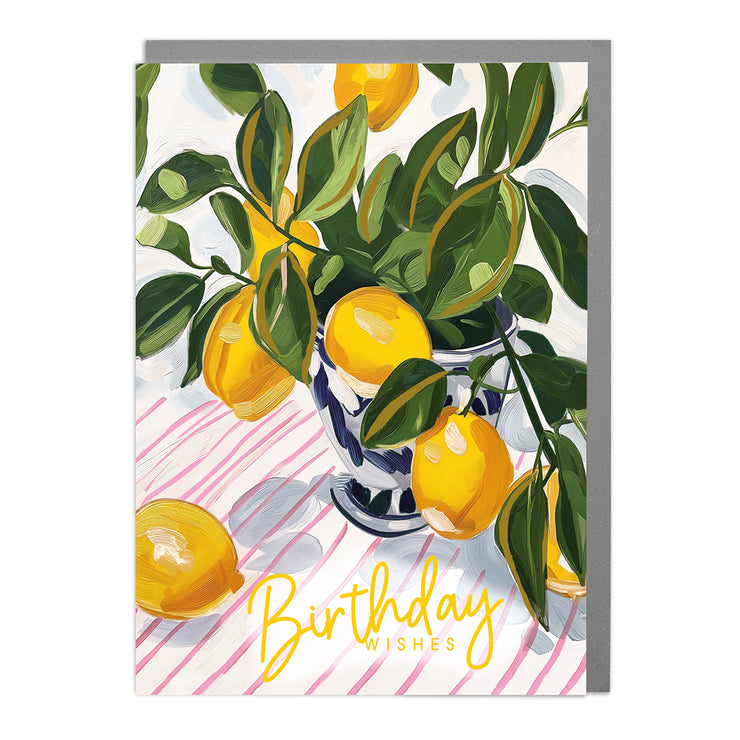 Lemon Vase Abstract - Birthday Card by Lola Design - Lola Design Ltd