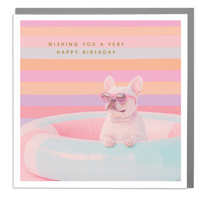 French Bulldog - Happy Birthday Card by Lola Design