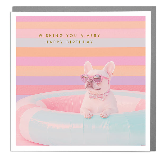 French Bulldog - Happy Birthday Card by Lola Design