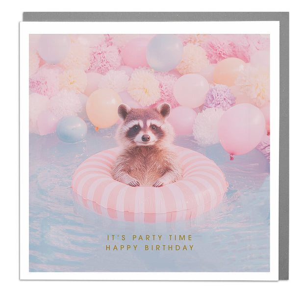 Raccoon - Birthday Card by Lola Design