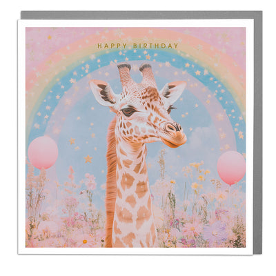 Giraffe Rainbow - Birthday Card by Lola Design