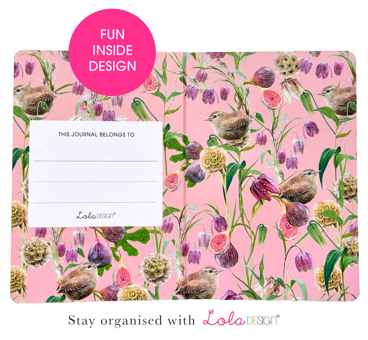 Hardback Wren Journal with Elastic Closure - Lola Design Ltd